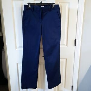 J. Crew Factory Cotton Stretch Navy Dress Pants/Trousers Full Length